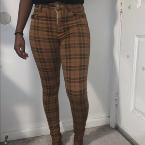 American Eagle Jeans - Super High Rise Plaid